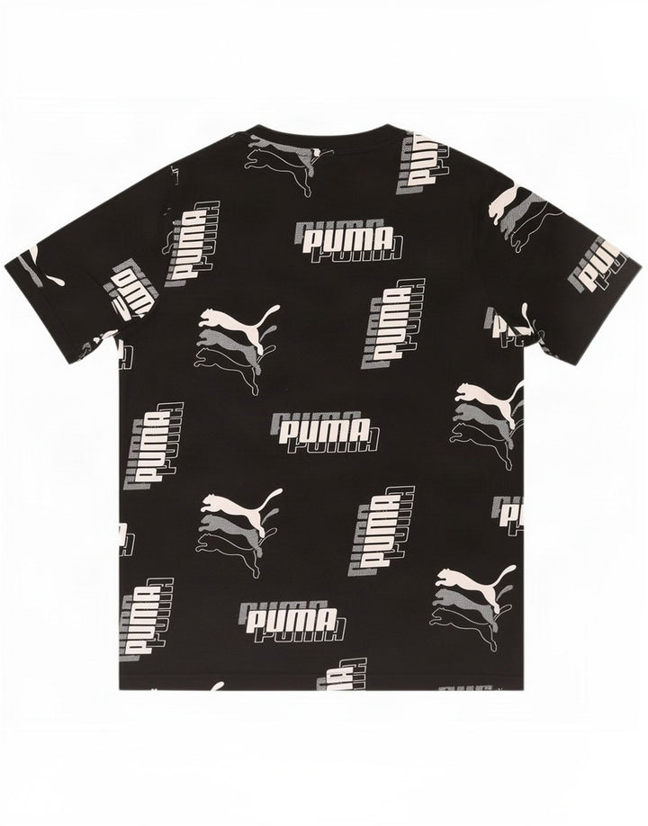 Puma Herren Grafik T-Shirt Top Small Schwarz