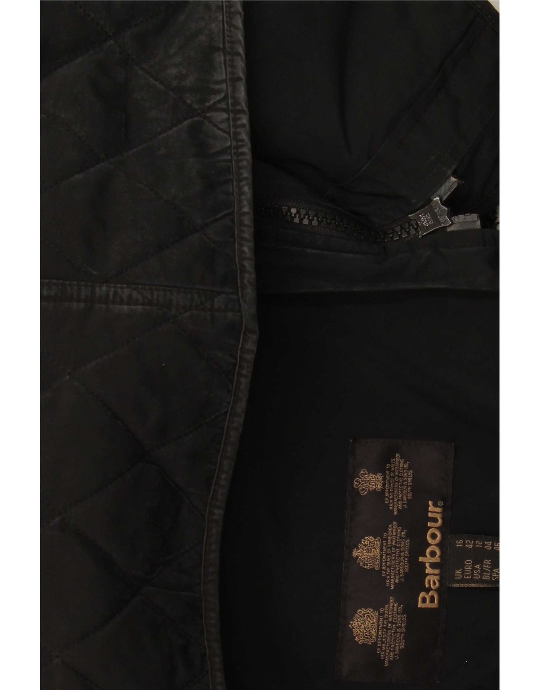 Barbour Damen Steppjacke UK 16 Large Schwarz Polyamid