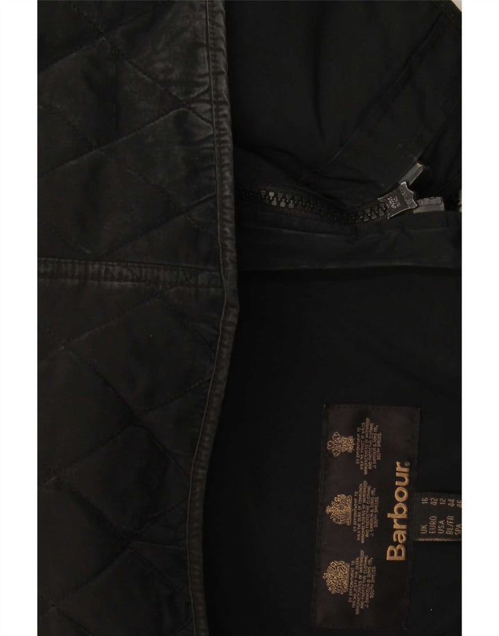Barbour Damen Steppjacke UK 16 Large Schwarz Polyamid