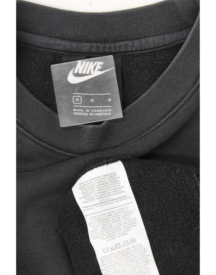Nike Herren-Sweatshirt-Pullover aus mittelgrauer Baumwolle
