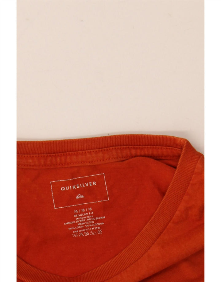 Quiksilver Herren Regular Fit Grafik-T-Shirt-Oberteil aus mitteloranger Baumwolle
