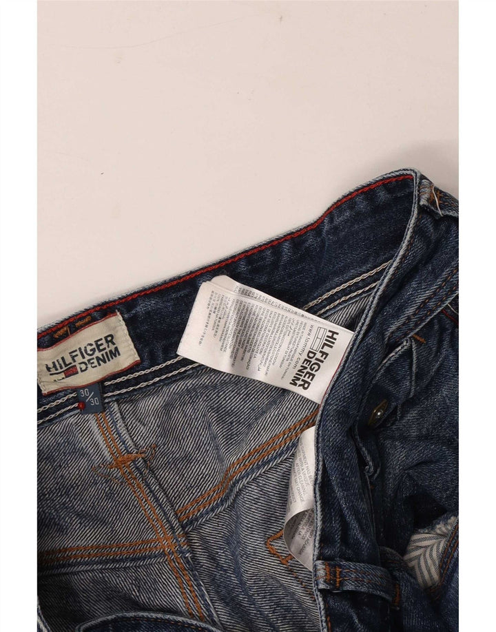 Tommy Hilfiger Herren Bootcut Jeans W30 L30 Blaue Baumwolle