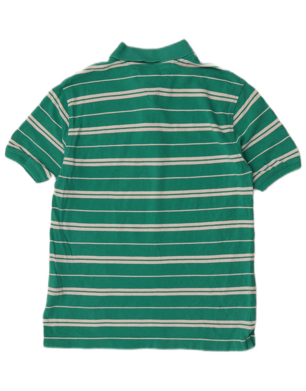 Tommy Hilfiger Jungen-Poloshirt, 12–13 Jahre, groß, grün gestreift, Baumwolle