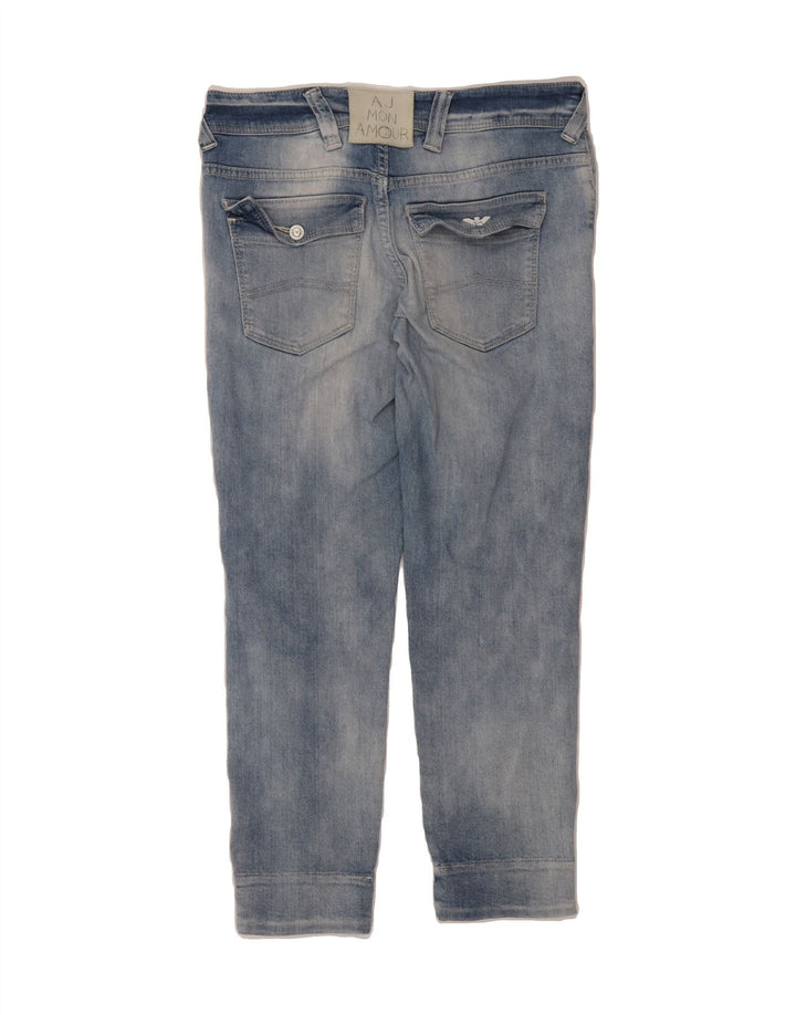 ARMANI Womens Crop Slim Jeans W27 L26 Blue Cotton Vintage Armani and Second-Hand Armani from Messina Hembry 