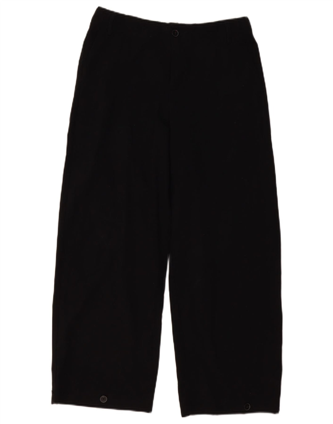 ZARA Damen Chinohose mit weitem Bein, Größe S, W26, L26, Schwarz