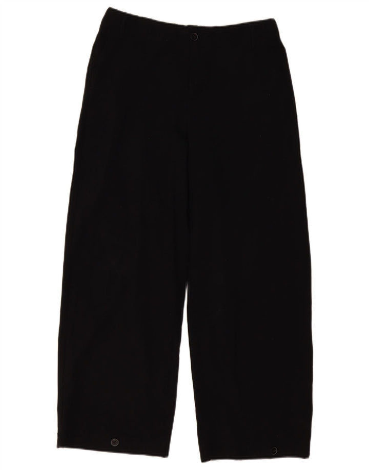 ZARA Damen Chinohose mit weitem Bein, Größe S, W26, L26, Schwarz