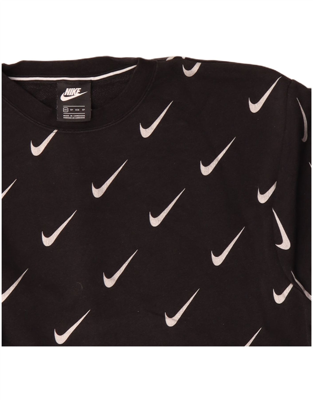 NIKE Herren-Sweatshirt mit Grafik, XS, schwarze Baumwolle