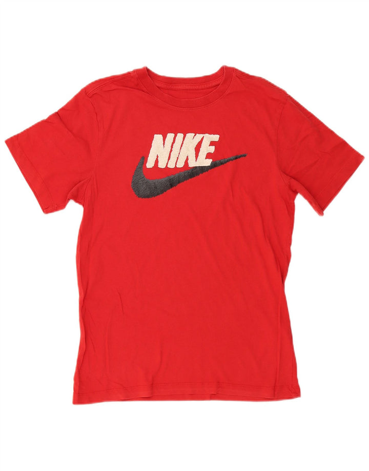 Nike Herren-T-Shirt mit Grafik, Größe S, rote Baumwolle