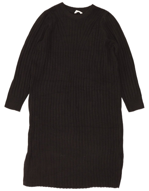 John Lewis – Langärmliges, übergroßes Pulloverkleid für Damen, UK 14, Mittelschwarz