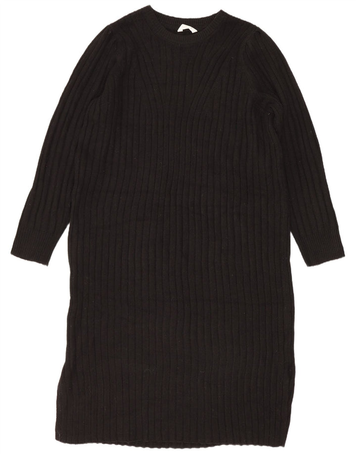 John Lewis – Langärmliges, übergroßes Pulloverkleid für Damen, UK 14, Mittelschwarz
