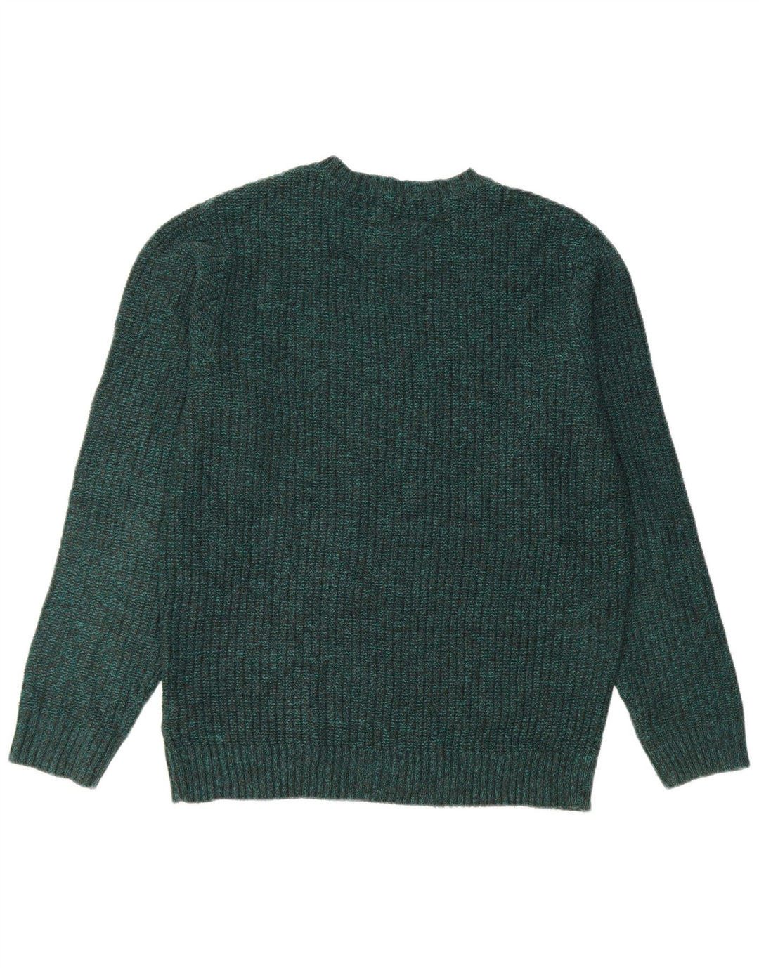 Marks & Spencer Herren-Pullover mit Rundhalsausschnitt, Mittelgrün geflecktes Acryl