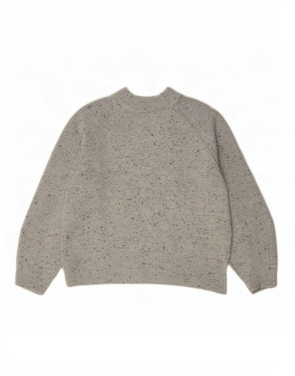 Marks & Spencer Damen-Pullover mit Rundhalsausschnitt, Gr. 14, Mittelgrau meliert