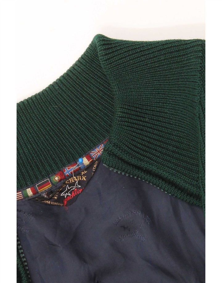 Paul & Shark Herren Strickjacke XL Grün Modern