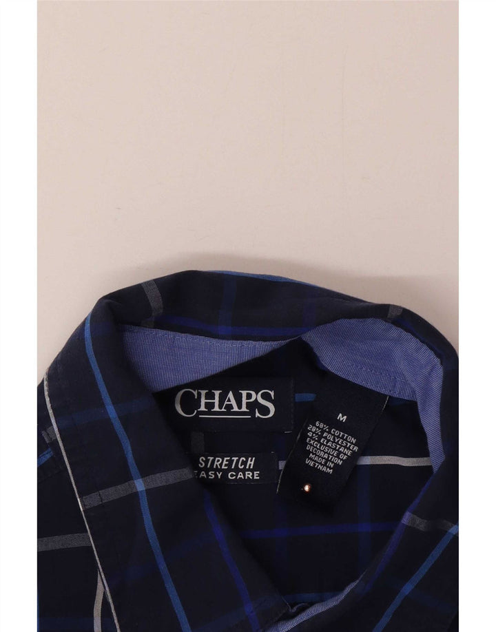 Chaps Herren-Hemd, pflegeleicht, mittelgroß, marineblau, kariert, Baumwolle