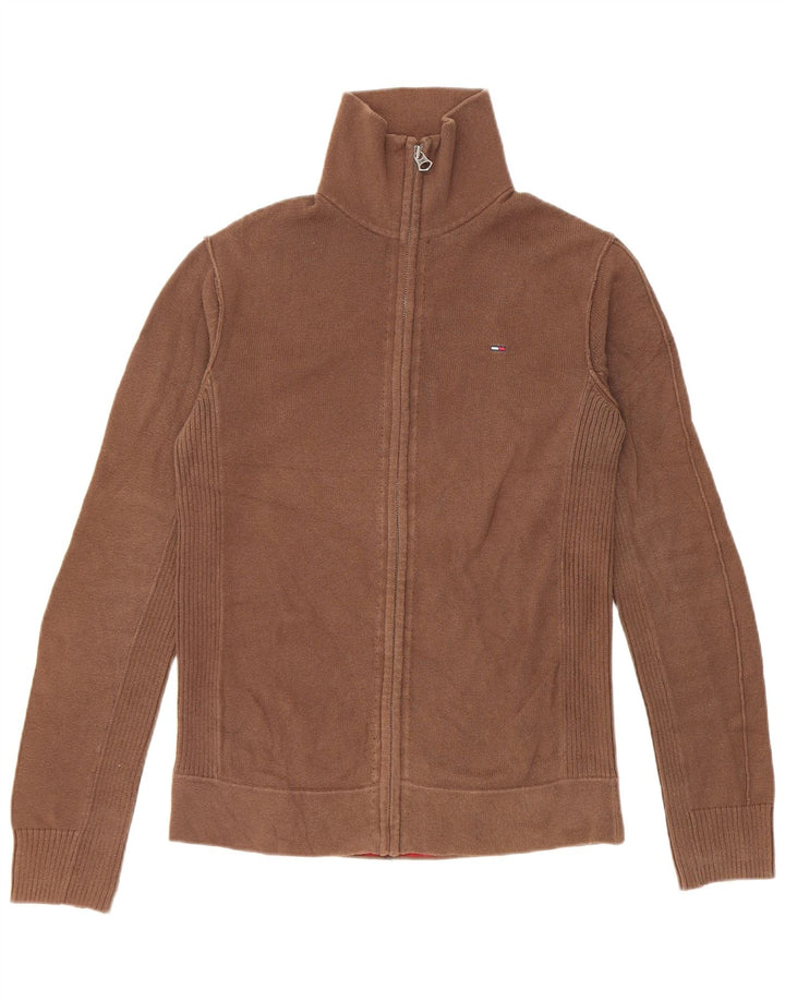 Tommy Hilfiger Herren-Strickjacke aus mittelbrauner Baumwolle