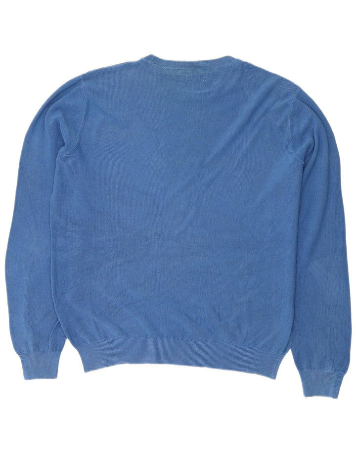 SUN68 Mens Crew Neck Jumper Sweater 2XL Blue Cotton