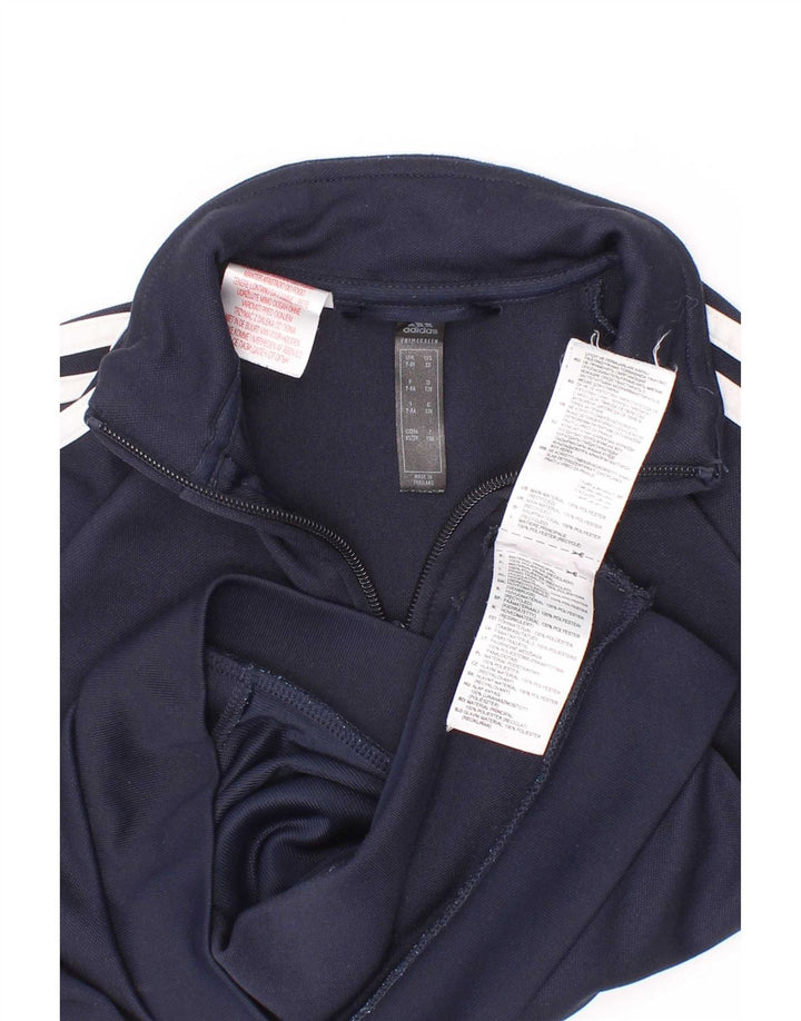 Adidas Jungen Aeroready Trainingsanzug Top Jacke 7-8 Jahre Marineblau Polyester