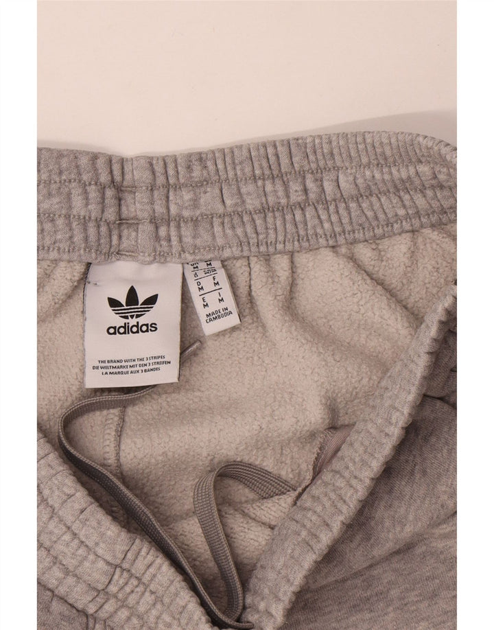 Adidas Herren-Sportshorts aus mittelgrau gefleckter Baumwolle