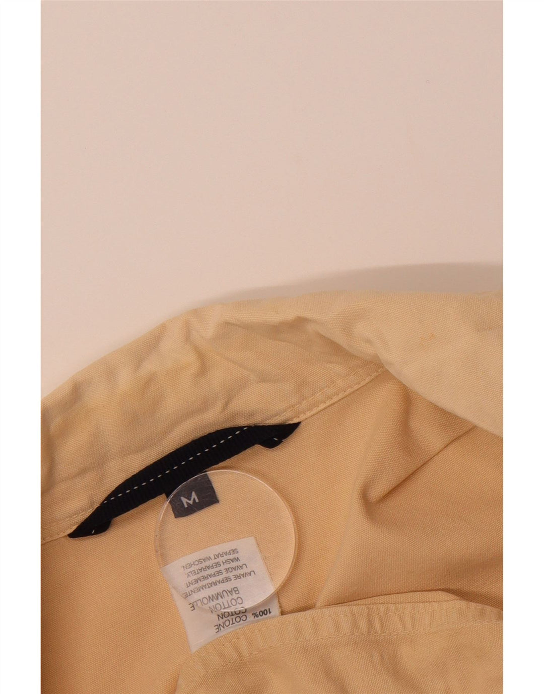 MURPHY & NYE Womens Bomber Jacket UK 14 Medium Beige Cotton Vintage Murphy & Nye and Second-Hand Murphy & Nye from Messina Hembry 