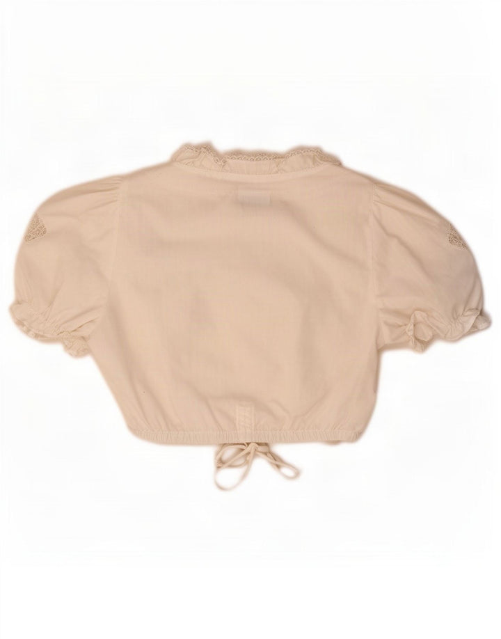 STOIBER Damen Trachten Crop Top EU 36 Small Weiß Polyester