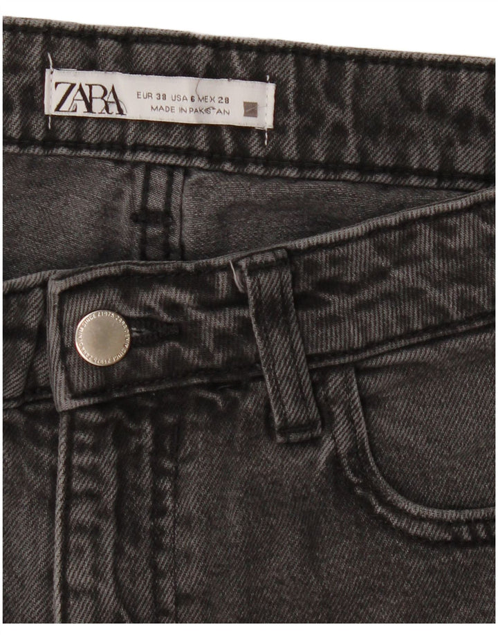 Zara Damen Tapered Jeans EU 38 Small W28 L27 Schwarz