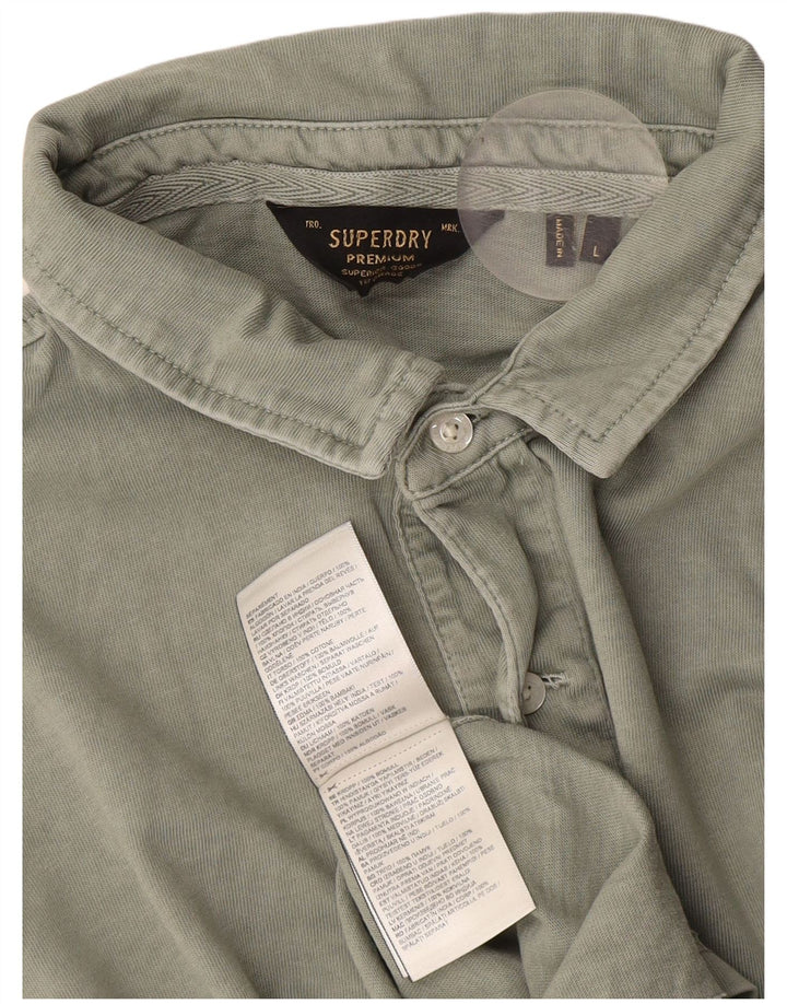 Superdry Herren-Poloshirt, große grüne Baumwolle