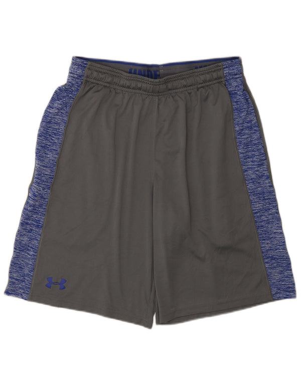 Under Armour Herren-Sportshorts aus mittelgrauem Colourblock-Polyester