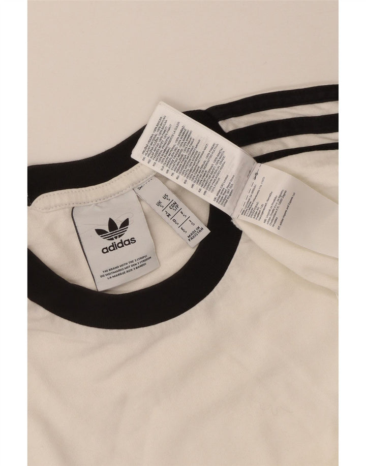 Adidas Herren T-Shirt Top Small Weiß Baumwolle