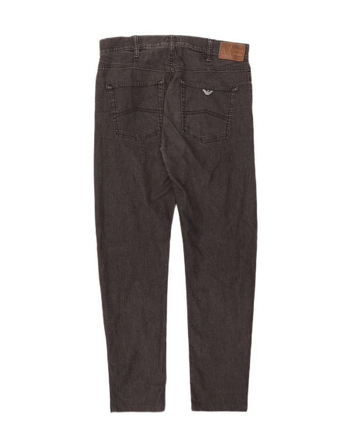 Armani Herren Slim Jeans W33 L29 Schwarze Baumwolle