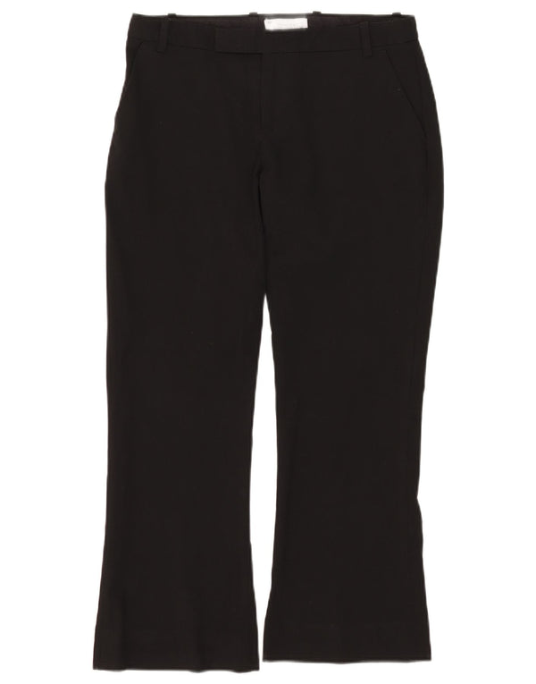 Gap Damen Flare-Cropped-Hose UK 6 XS W28 L26 Schwarzes Polyester