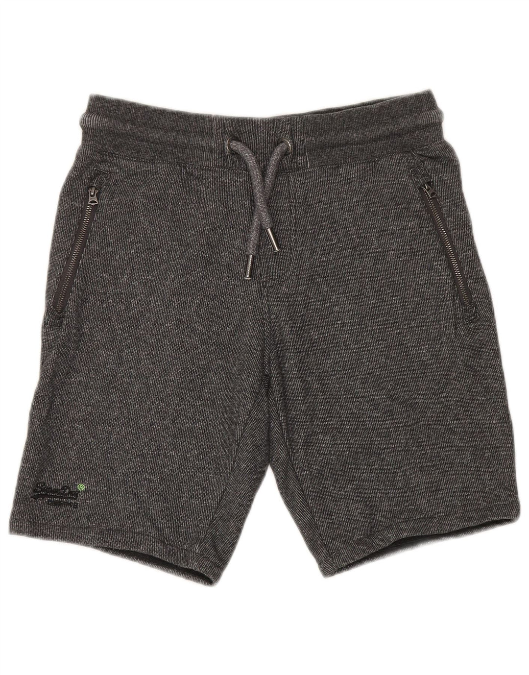 Superdry Herren-Sportshorts aus mittelgrauer Baumwolle