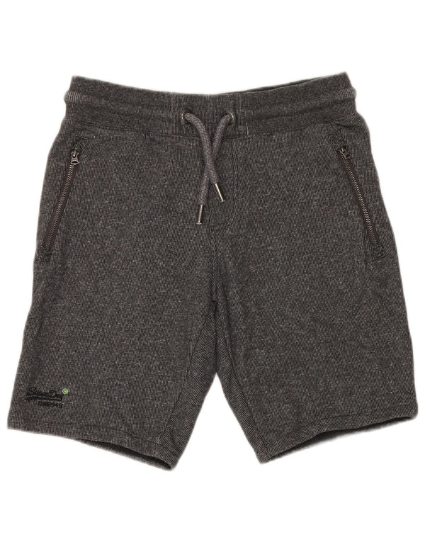 Superdry Herren-Sportshorts aus mittelgrauer Baumwolle