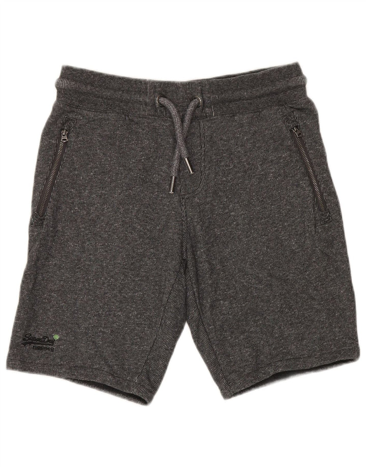 Superdry Herren-Sportshorts aus mittelgrauer Baumwolle