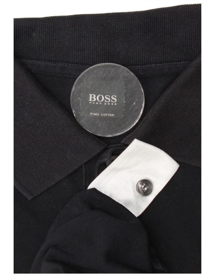 Hugo Boss Herren-Poloshirt, große marineblaue Baumwolle