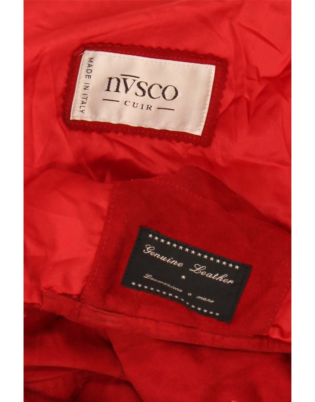NVSCO Damen Wildlederjacke UK 18 XL Rotes Leder