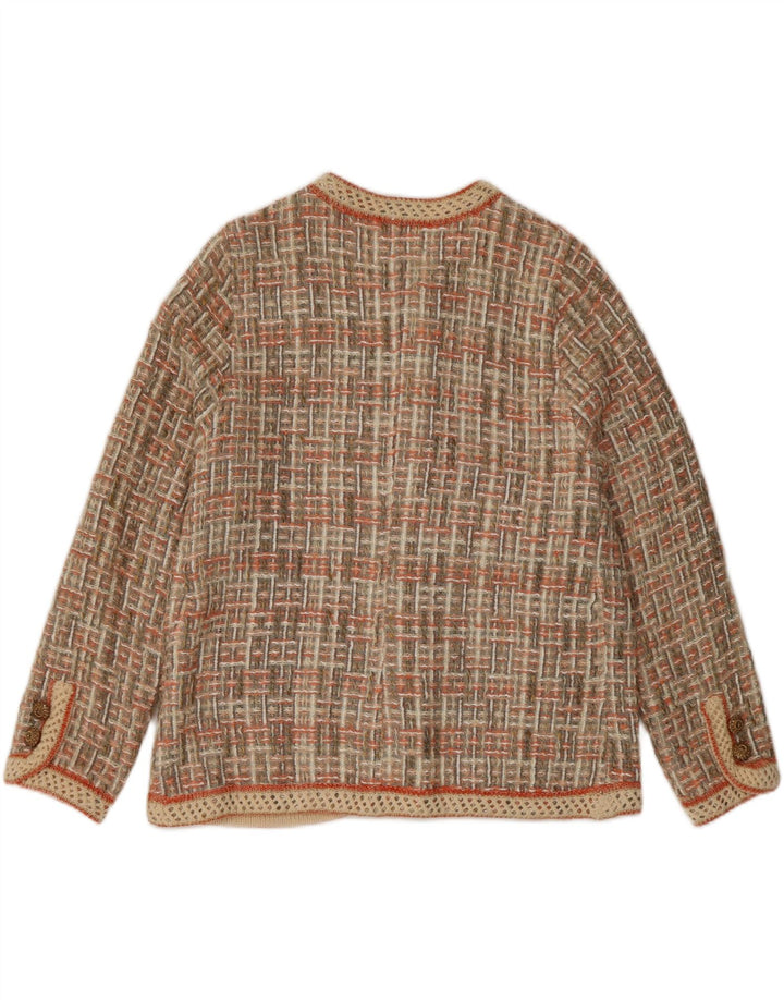 VINTAGE Womens 3 Button Blazer Jacket UK 14 Medium Multicoloured Check Vintage Vintage and Second-Hand Vintage from Messina Hembry 