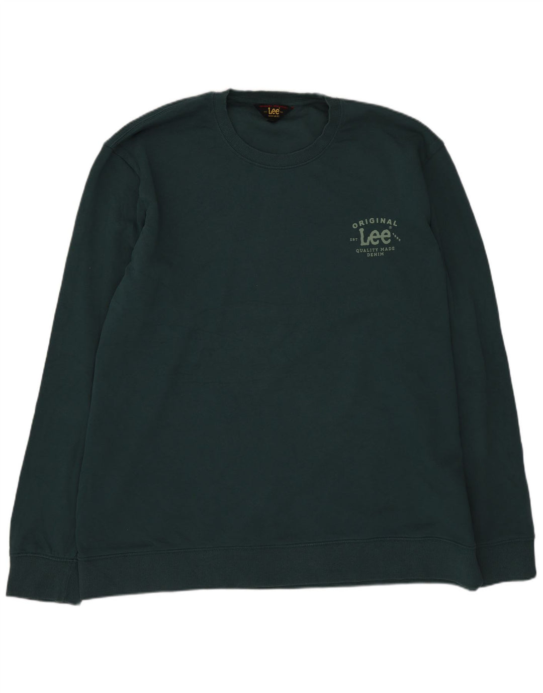Lee Herren-Sweatshirt mit normaler Passform, 2XL, grüne Baumwolle