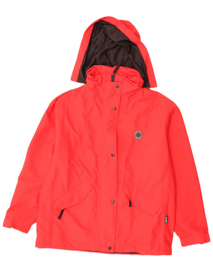 Bailo Damen-Regenjacke mit Kapuze, übergroß, UK 14, Mittelrot, Polyamid