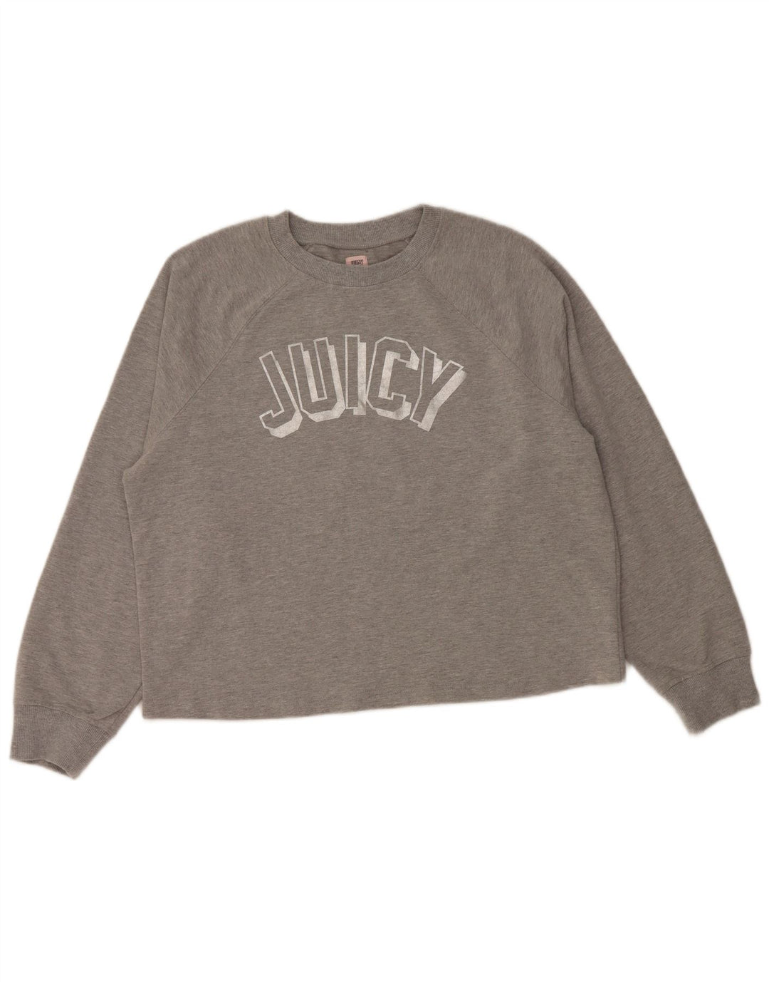 JUICY COUTURE Damen Grafik-Sweatshirt-Pullover UK 18 XL Graue Baumwolle
