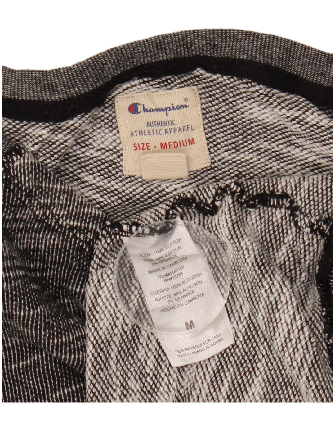 Champion Damen-Sweatshirt-Pullover, UK 14, mittelgrau gefleckte Baumwolle