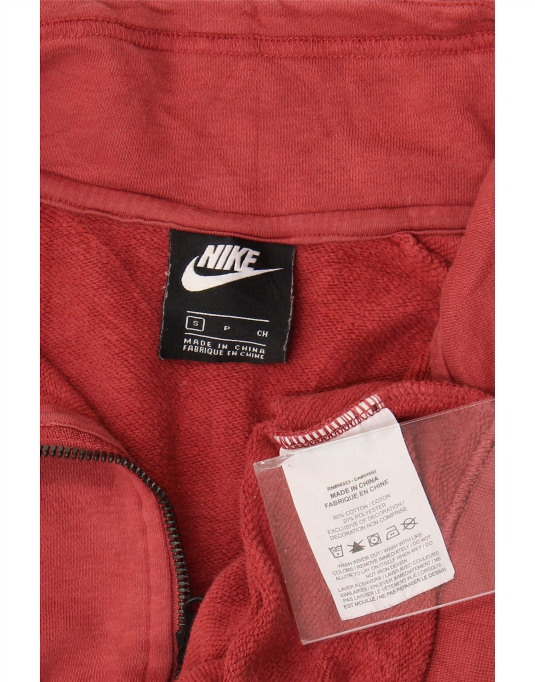 Nike Damen-Sweatshirt in Übergröße mit Reißverschluss, Gr. 10, Größe S, Burgunderrot