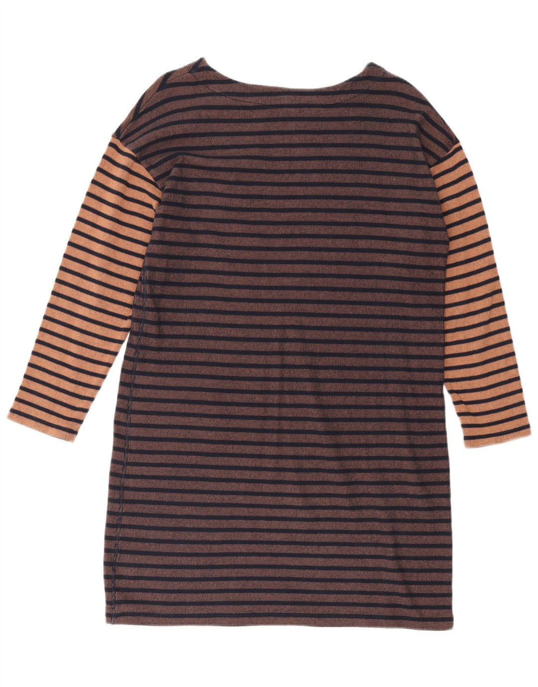 WHITE STUFF Damen Langarm-Etuikleid, Gr. 44, groß, braun gestreift