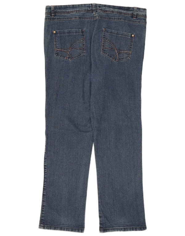 M&Co Damen Petite Straight Jeans UK 14 Large W34 L27 Blaue Baumwolle