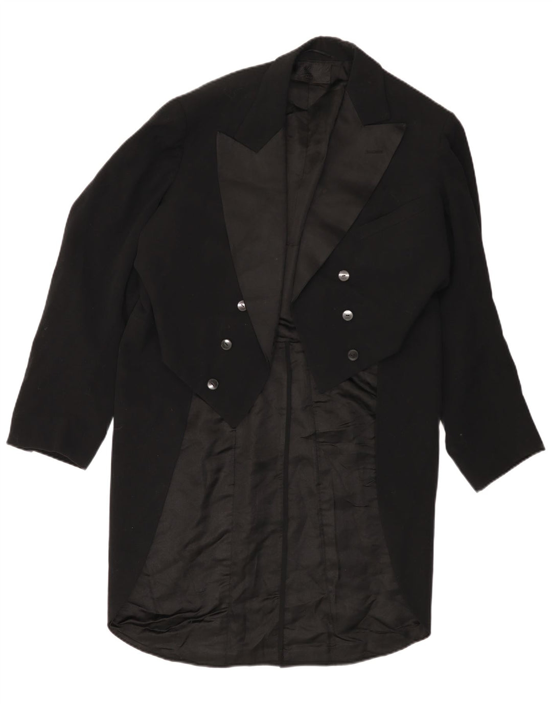 VINTAGE Herren Frack-Blazer-Jacke UK 38 Medium Schwarz