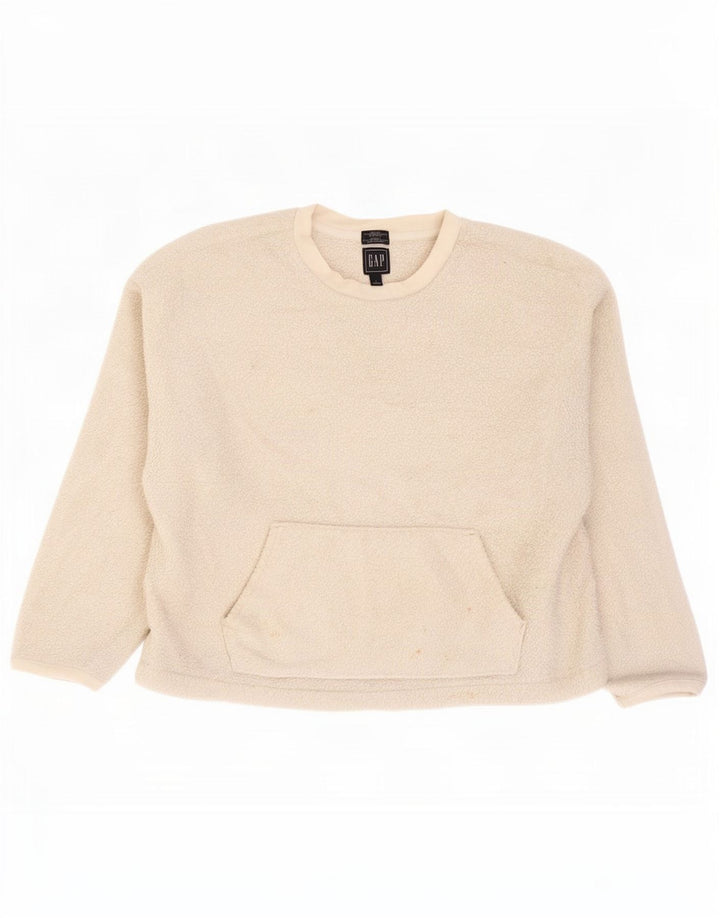 Gap Fleece-Pullover für Damen, UK 16, Größe L, gebrochenes Weiß, Polyester