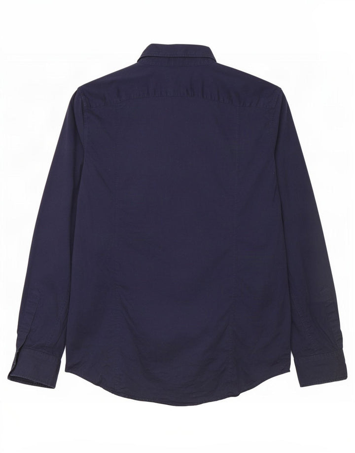 Replay Herren-Hemd aus Baumwolle in mittlerem Marineblau