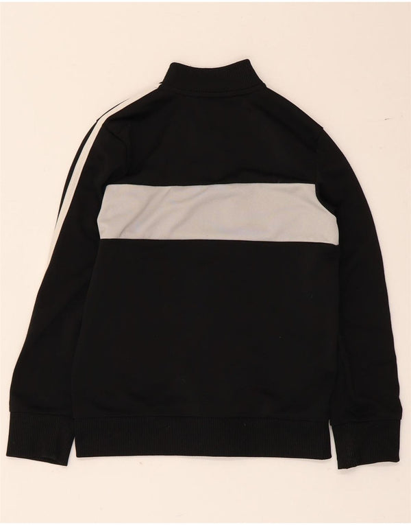 Adidas Jungen-Trainingsanzug-Top-Jacke, 7–8 Jahre, schwarzes Colourblock-Polyester