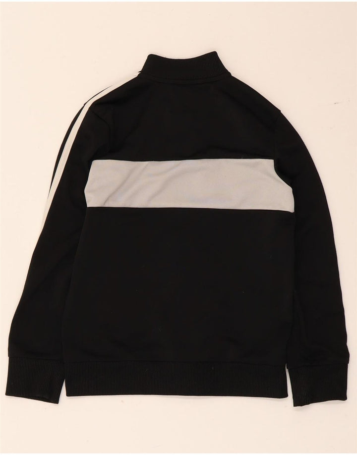 Adidas Jungen-Trainingsanzug-Top-Jacke, 7–8 Jahre, schwarzes Colourblock-Polyester