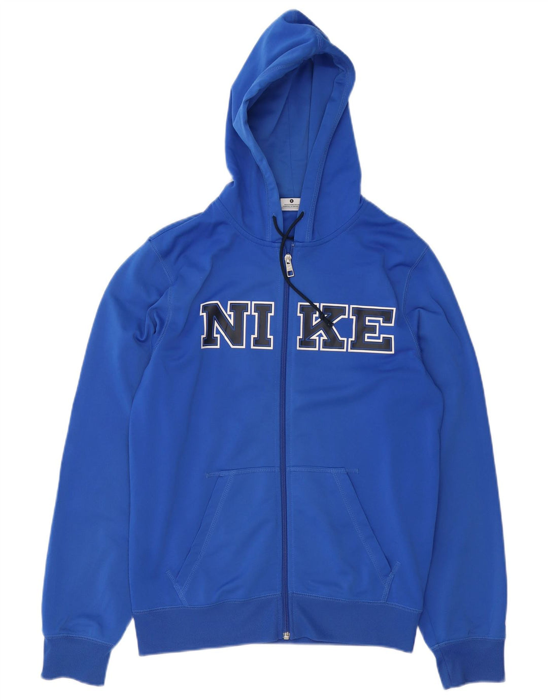Nike Herren-Kapuzenpullover mit grafischem Reißverschluss, klein, blau, Polyester