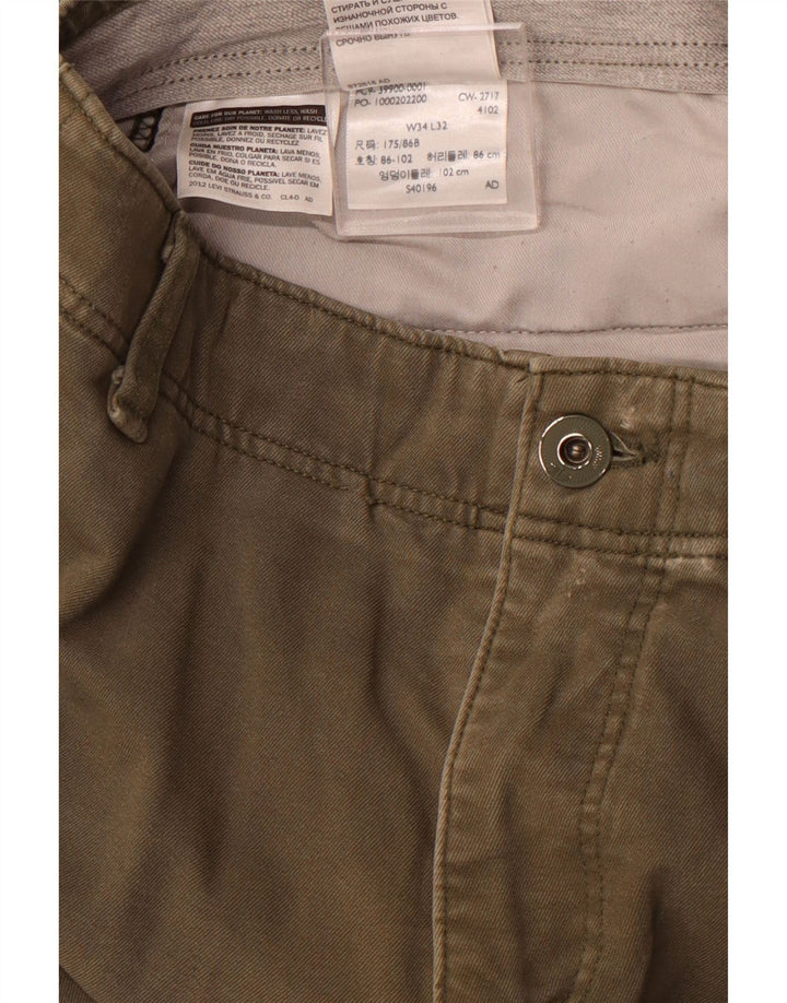 DOCKERS Slim Chino-Hose für Herren, W34, L32, Khaki, Baumwolle